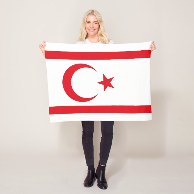 Flagge Nordzyperns Fleecedecke (Beispiel)