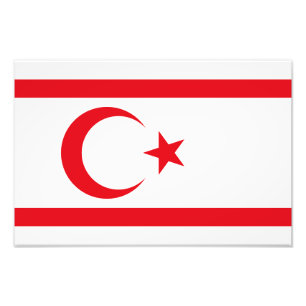 Flagge Nordzyperns Fotodruck