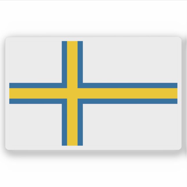 Flagge Norrlands, Schweden Aufkleber (Vorderseite)