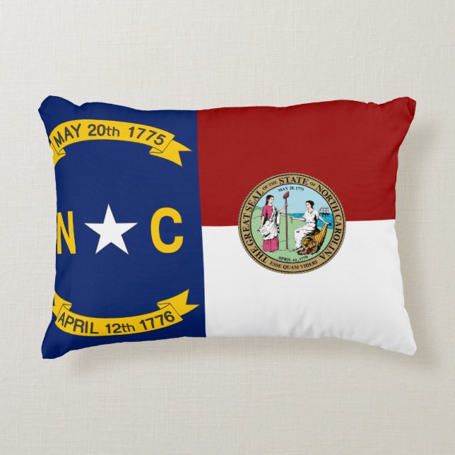 Flagge North Carolina Dekokissen (Vorderseite)