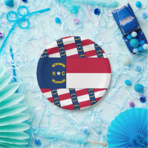 Flagge North Carolinian, Flagge von North Carolina Pappteller