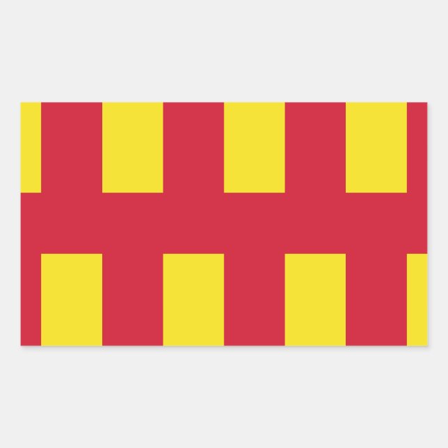 Flagge Northumberland Rechteckkantsticker Rechteckiger Aufkleber (Vorderseite)
