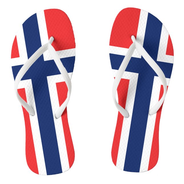Flagge Norwegen Flip Flops (Fußbett)