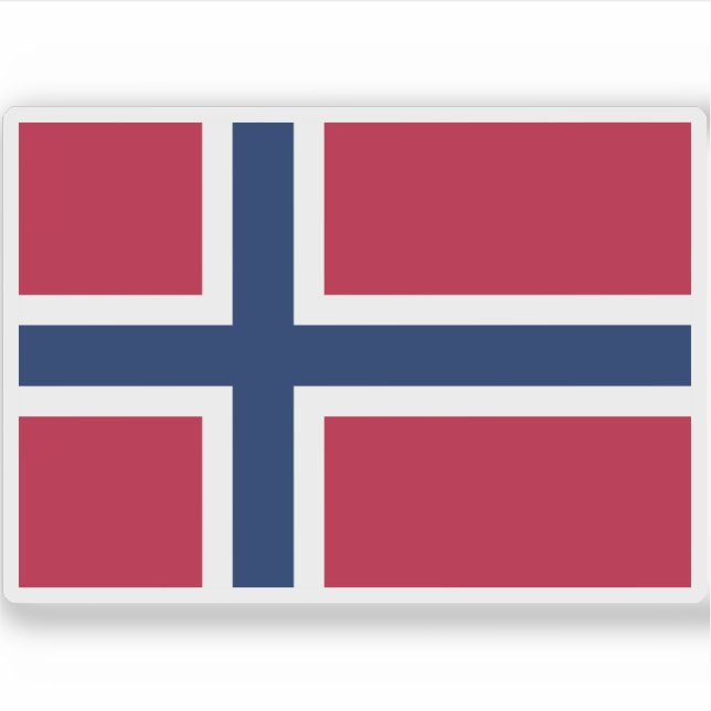 Flagge Norwegens Aufkleber (Vorderseite)