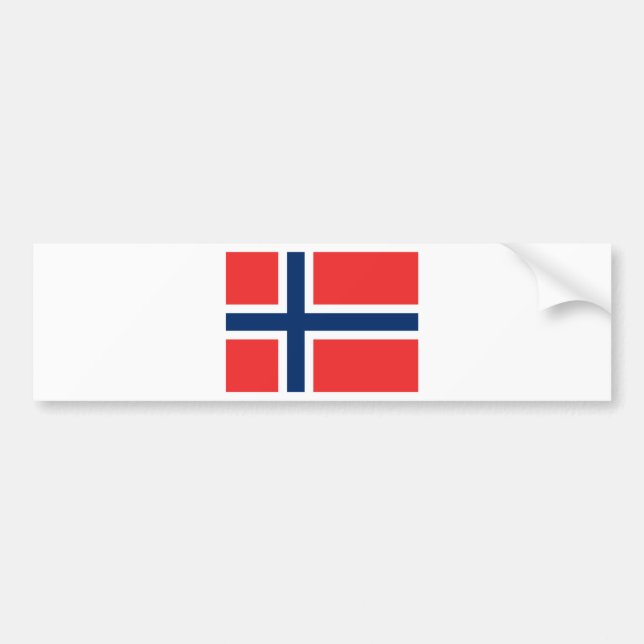 Flagge Norwegens Autoaufkleber (Vorne)