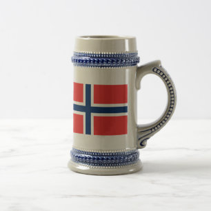 Flagge Norwegens Bierglas