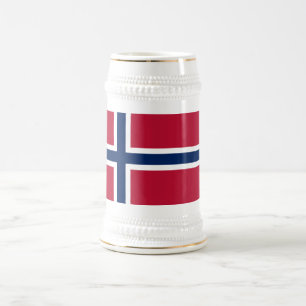 Flagge Norwegens Bierglas