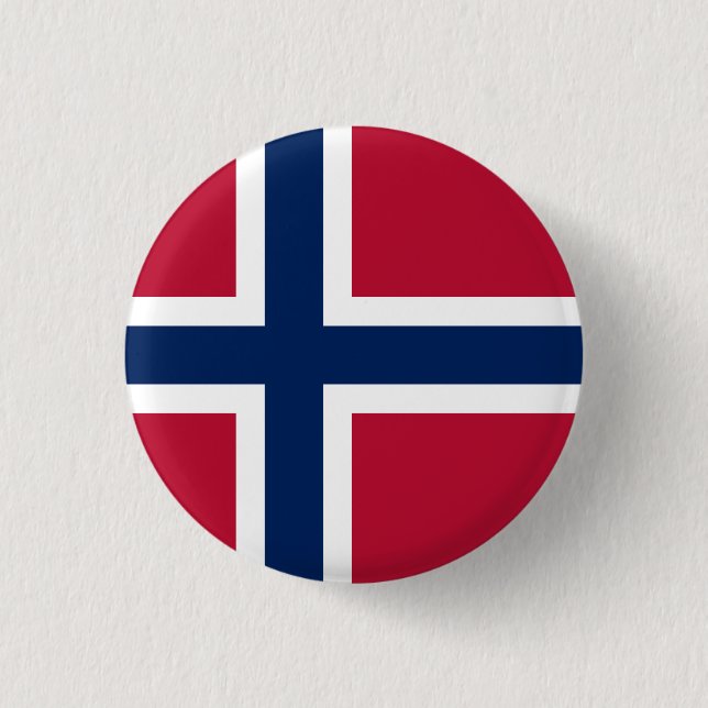 Flagge Norwegens Button (Vorderseite)