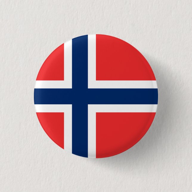 Flagge Norwegens Button (Vorderseite)