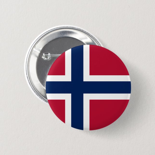 Flagge Norwegens Button (Vorne & Hinten)