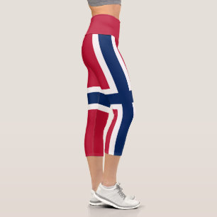 Flagge Norwegens Capri Leggings