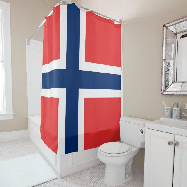 Flagge Norwegens Duschvorhang (Beispiel)
