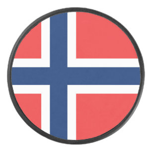 Flagge Norwegens Eishockey Puck