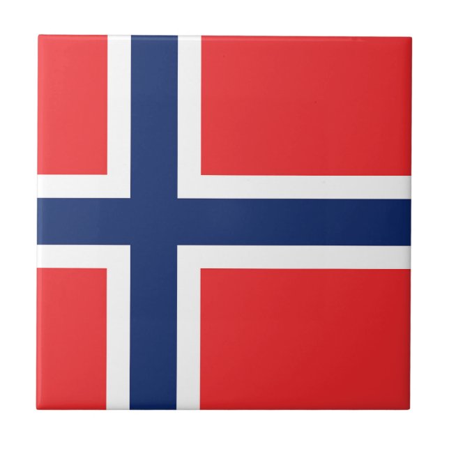 Flagge Norwegens Fliese (Vorderseite)