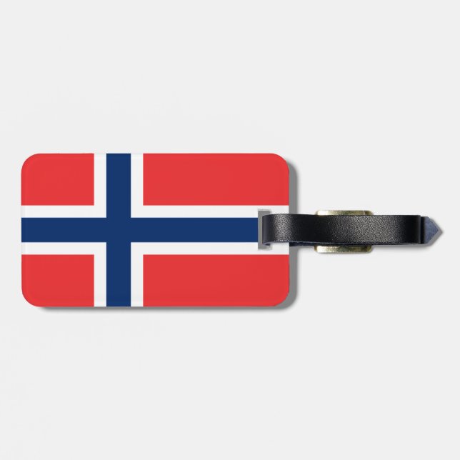Flagge Norwegens Gepäckanhänger (Rückseite horizontal)