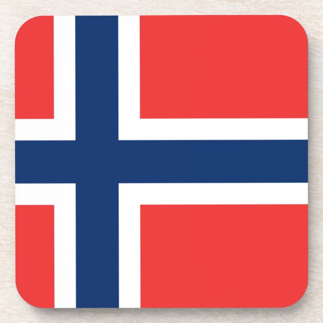 Flagge Norwegens Getränkeuntersetzer (Vorderseite)