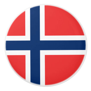 Flagge Norwegens Keramik Knob Keramikknauf