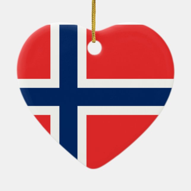 Flagge Norwegens Keramikornament (Hinten)