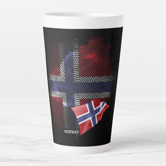 Flagge Norwegens Milchtasse (Vorderseite)