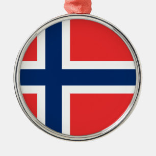 Flagge Norwegens Ornament Aus Metall