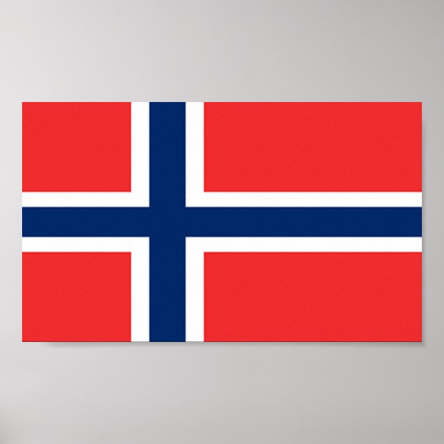Flagge Norwegens Poster (Vorne)
