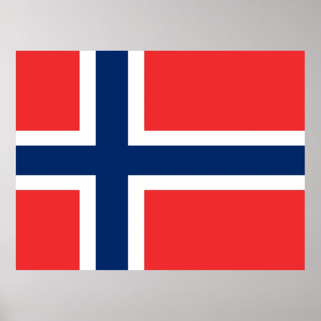 Flagge Norwegens Poster (Vorne)