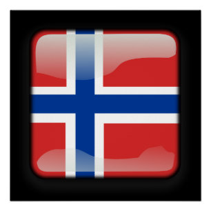 Flagge Norwegens Poster