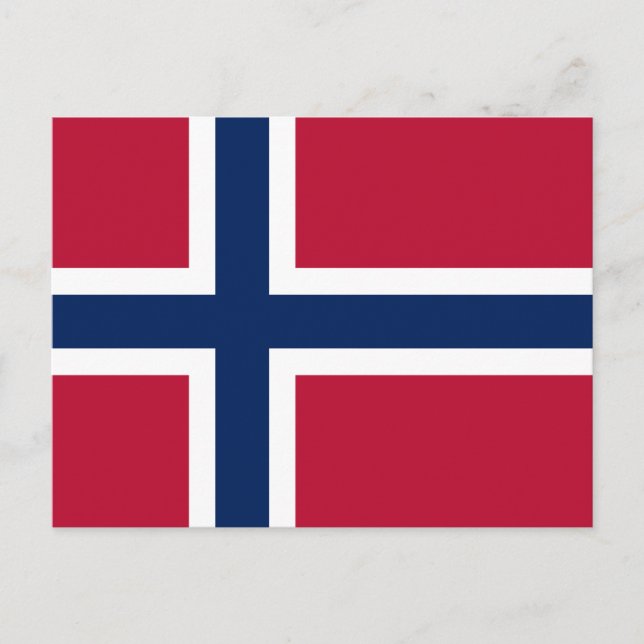 Flagge Norwegens Postkarte (Vorderseite)