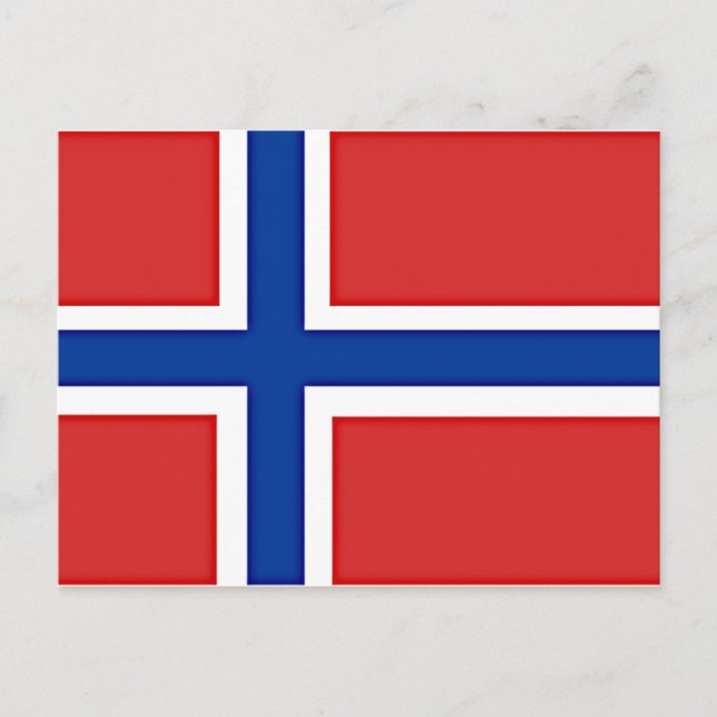 Flagge Norwegens Postkarte (Vorderseite)