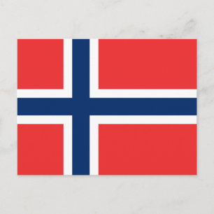 Flagge Norwegens Postkarte