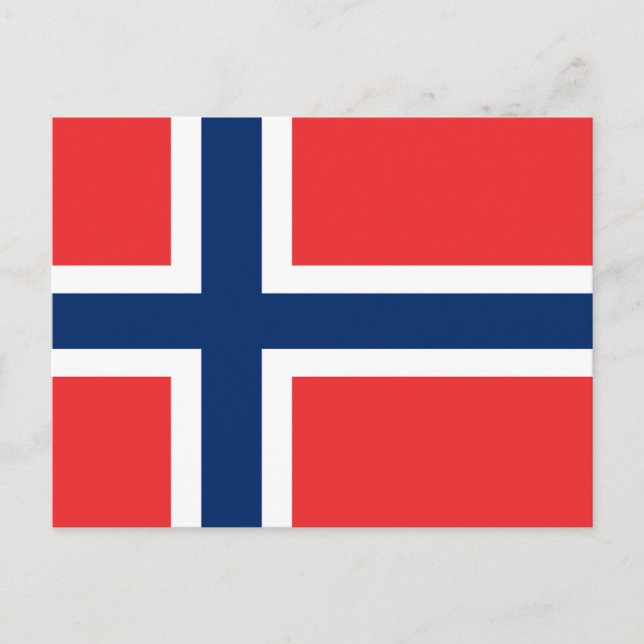 Flagge Norwegens Postkarte (Vorderseite)