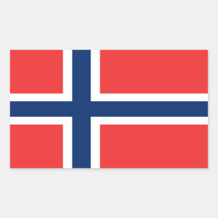 Flagge Norwegens Rechteckiger Aufkleber