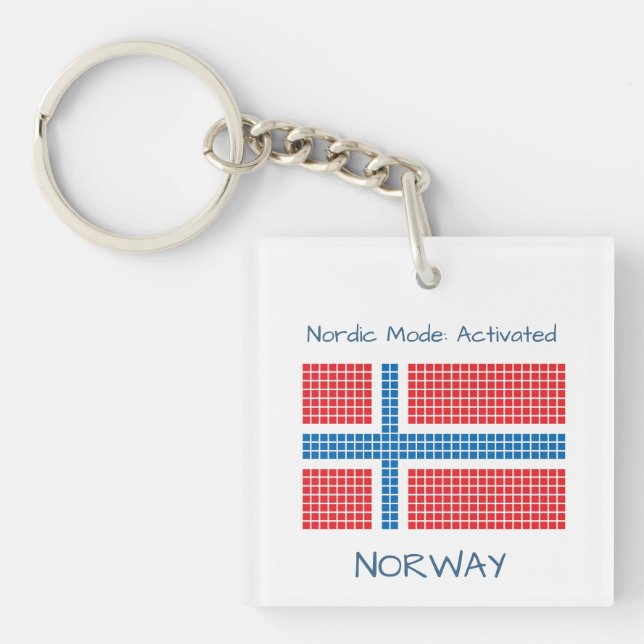 Flagge Norwegens Schlüsselanhänger (Vorderseite)