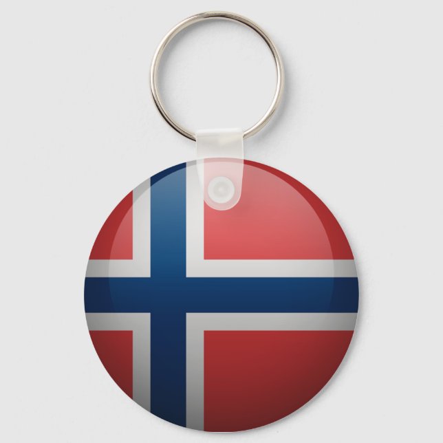 Flagge Norwegens Schlüsselanhänger (Vorderseite)