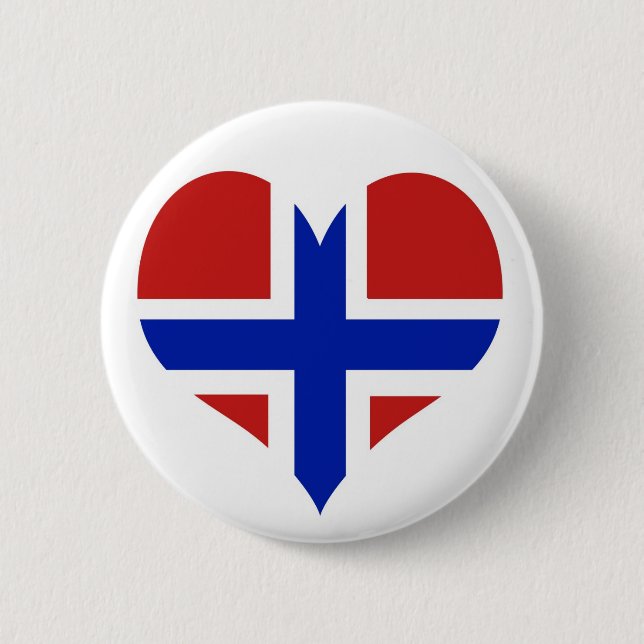 Flagge Norwegens skandinavische Button (Vorderseite)