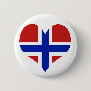 Flagge Norwegens skandinavische Button
