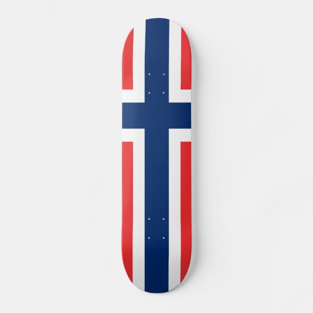 Flagge Norwegens Skateboard (Vorderseite)