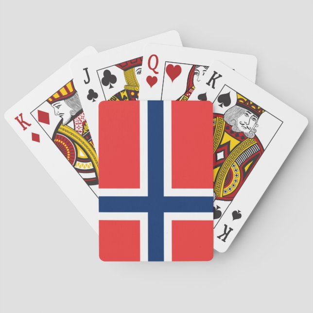 Flagge Norwegens Spielkarten (Rückseite)