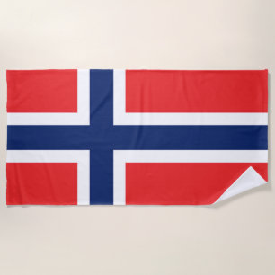 Flagge Norwegens Strandtuch
