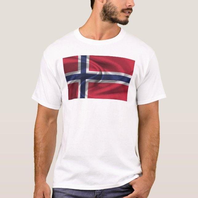 Flagge Norwegens T-Shirt (Vorderseite)