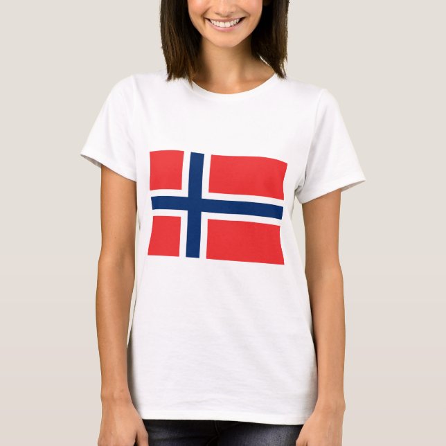 Flagge Norwegens T-Shirt (Vorderseite)
