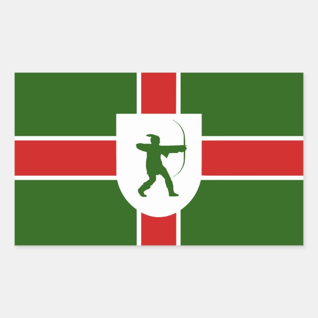 Flagge Nottinghamshire Rechteckige Aufkleber (Vorderseite)