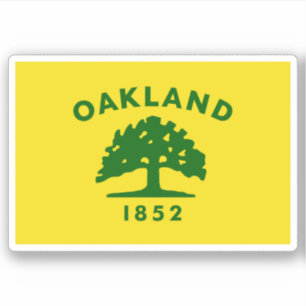 Flagge Oaklands, Kalifornien Aufkleber