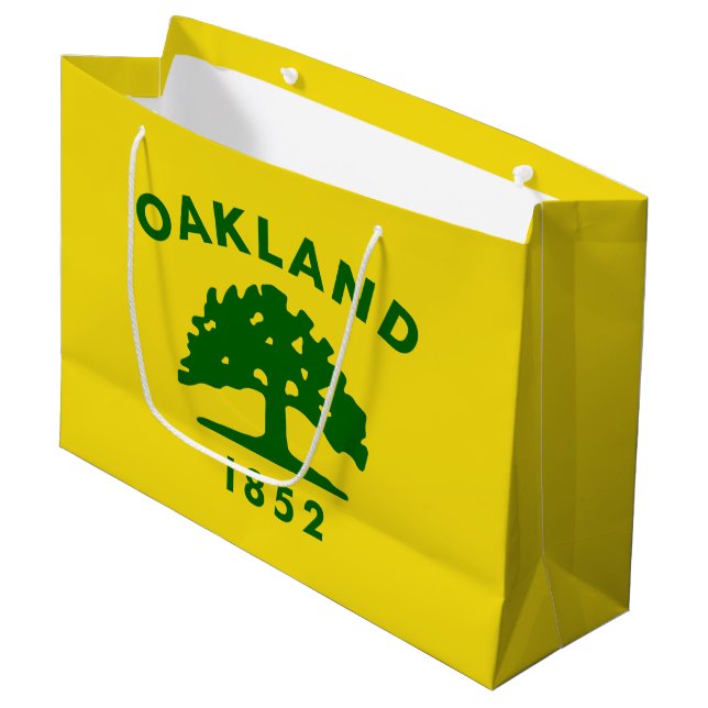 Flagge Oaklands, Kalifornien Große Geschenktüte (Vorderseite Schrägansicht)