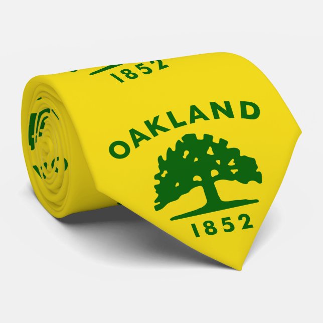 Flagge Oaklands, Kalifornien Krawatte (Gerollt)