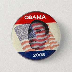 Flagge Obama 2008 Button