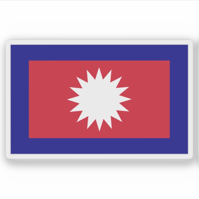 Flagge OberMustang (Königreich Lo), Nepal Aufkleber (Vorderseite)