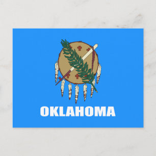 Flagge Oklahomas  Postkarte
