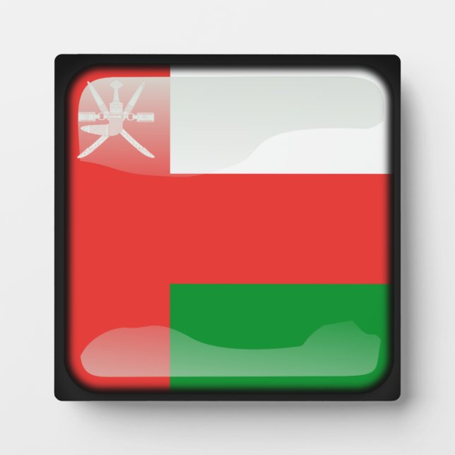 Flagge Oman Fotoplatte (Vorderseite)