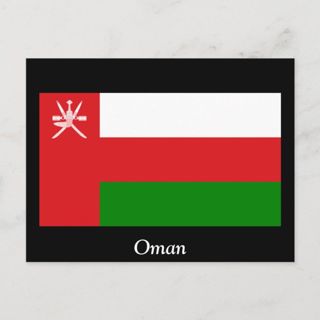Flagge Oman Postkarte (Vorderseite)